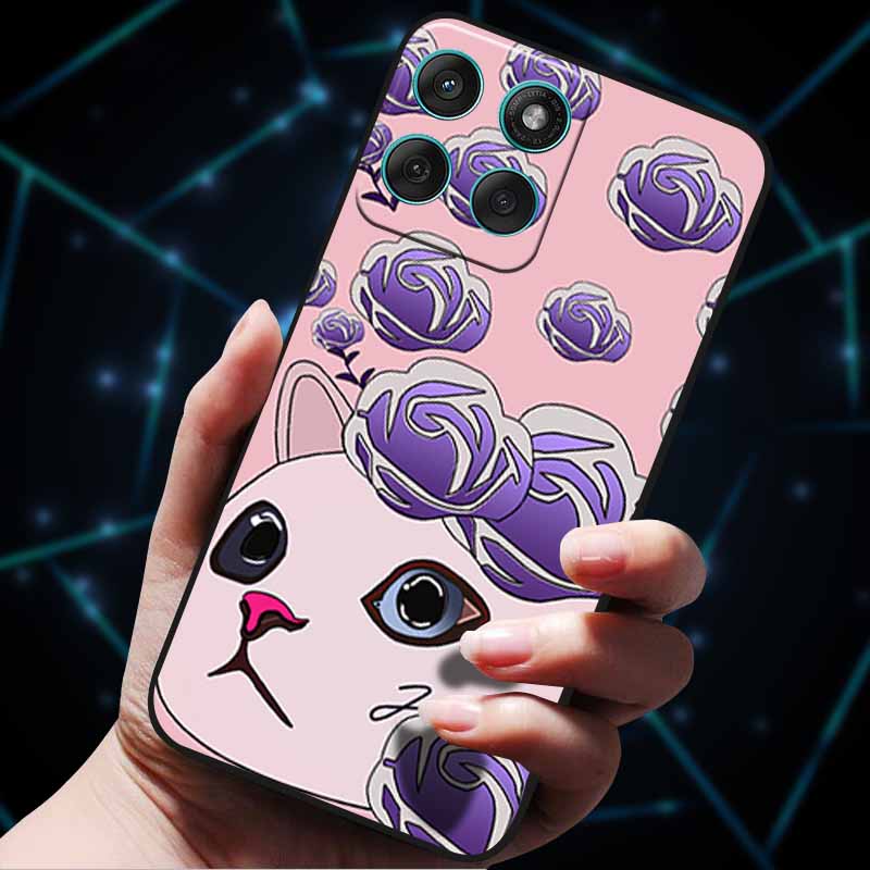 For Motorola Edge 60 Fusion Case 60Stylus 3D Flowers Emboss Phone Cases for Moto Edge 60 PRO Stylus Back Soft Silicone Bumper