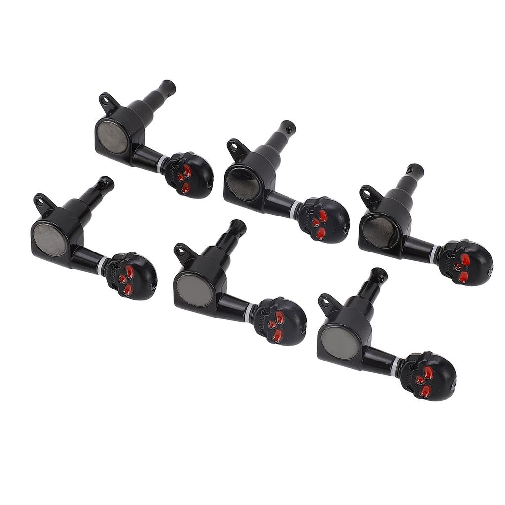 3 Left 3 Right String Tuning Keys Fully Enclosed Knob Zinc Alloy Machine Head Tuners for Acoustic El