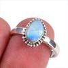 Кольцо из стерлингового серебра 925 пробы с натуральным австралийским опалом S.8 F7p36