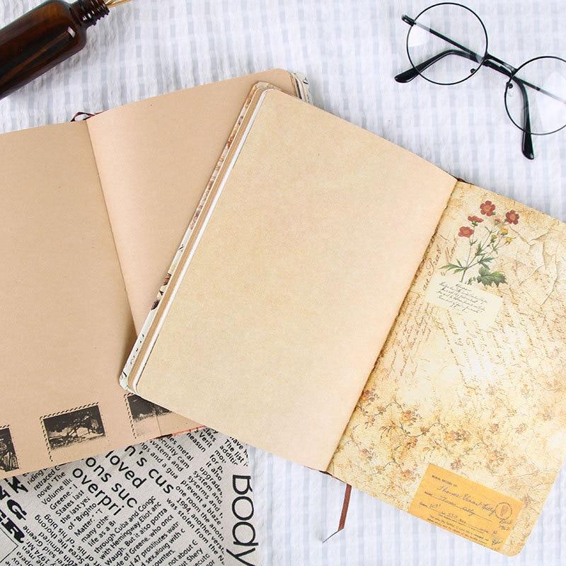 96 листов формата А5, ретро-блокнот, винтажный блокнот в европейском стиле, красочные страницы, альбом для вырезок, журнал, прочный дневник, милые студенческие принадлежности