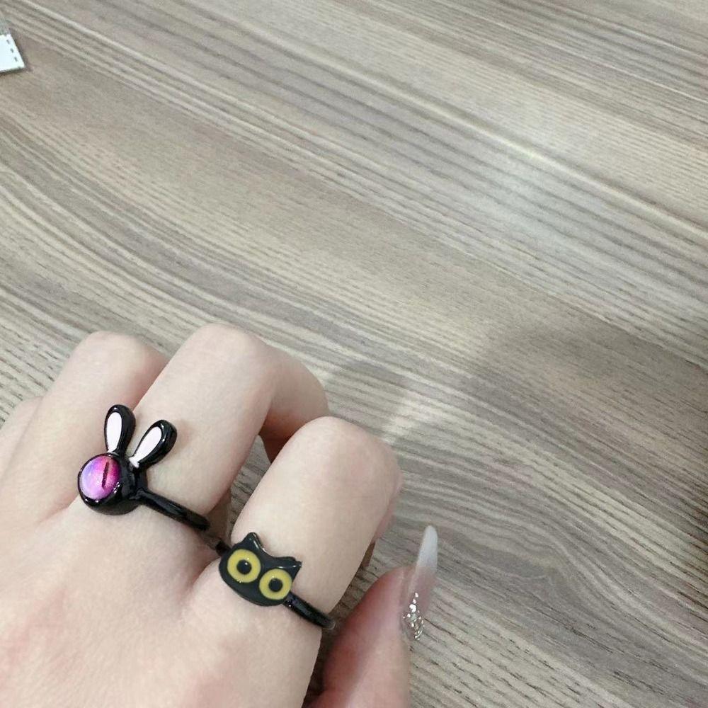 Couple Ring Finger Ring Rabbit Fashion Jewelry Harajuku Ring Women Opening Ring Korean Style Ring