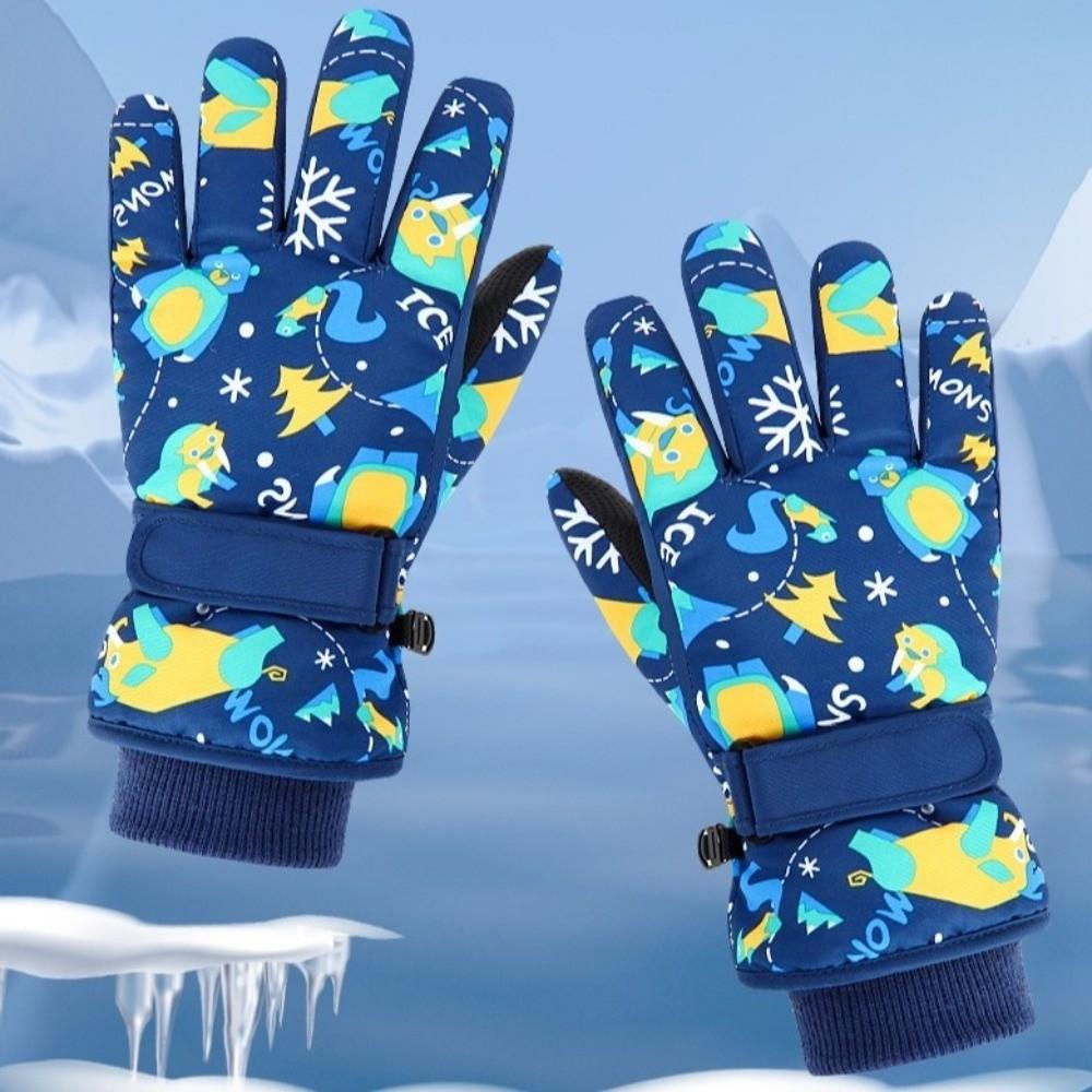 Thicken Warm Gloves Waterproof Kids Gloves Breathable Winter Snowboard Gloves Cycling
