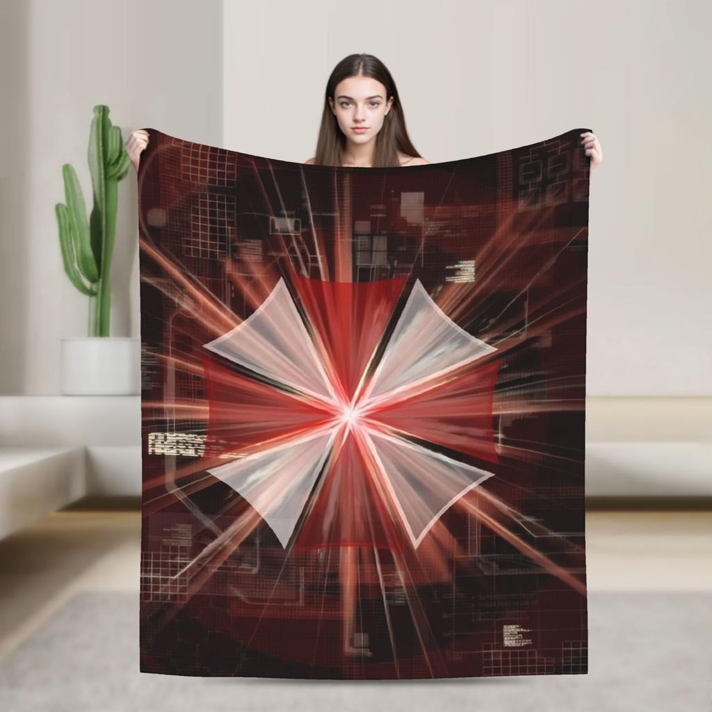 Resident Umbrella Corps Eviled Blanket Cover Fleece The Sinister Business Ultra-Soft Throw Blanket for Airplane Travel Bed Rug