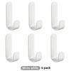 6 шт. самоклеящиеся прочные настенные крючки для полотенец, вешалка для дверей, держатель для ключей, аксессуаров для кухни и ванной комнаты, домашний органайзер