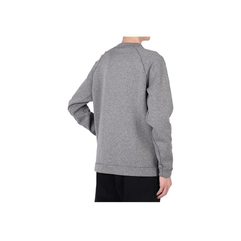 Nike Спортивная одежда Tech Fleece Kangaroo Pocket Crew Neck Sweatshirt Мужские топы Серый 805141-091