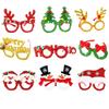 12Pcs Christmas Glasses Glitter Party Glasses Frames Xmas Decoration Costume Eyeglasses for Christmas Parties Holiday Favors