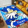 Personalized Name Sonic Adventure Living Room Non-Slip Area Rug Soft Carpet for Bedroom Playroom Sofa Office Home Decor Doormat