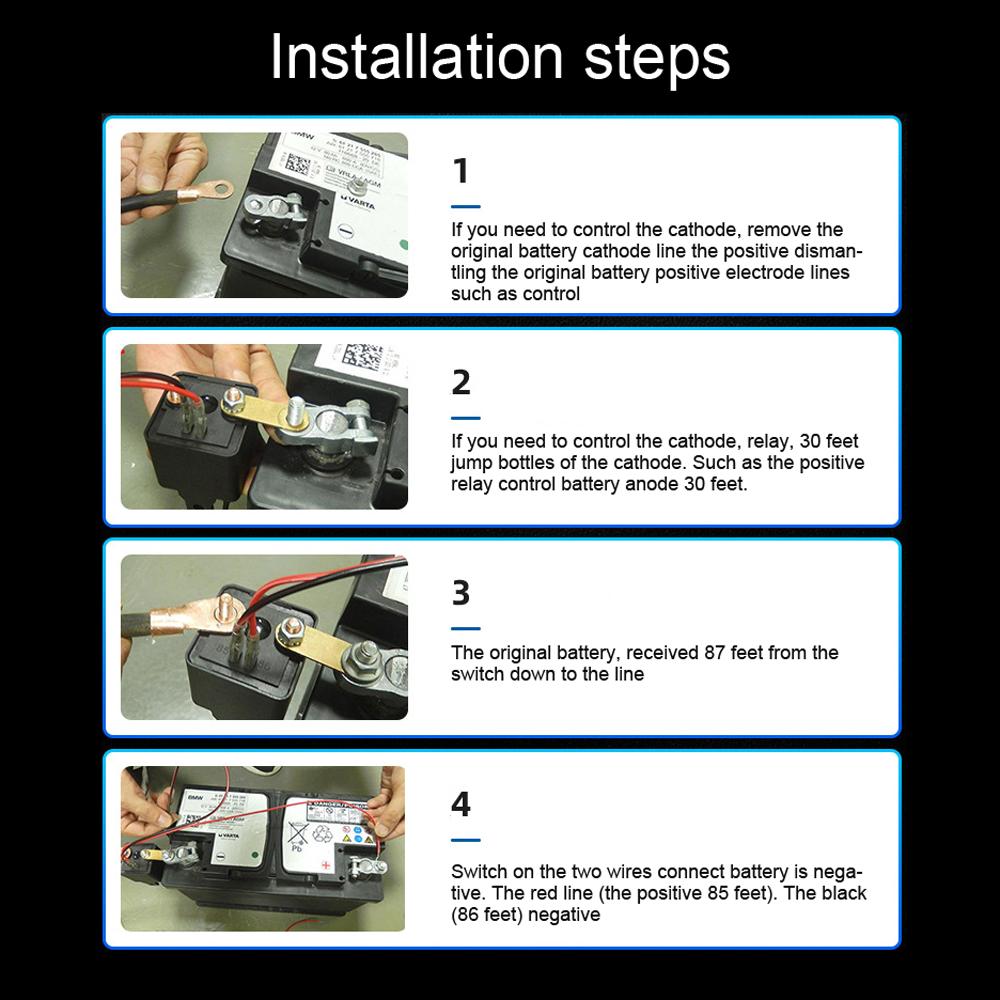 Intelligent Car Battery Remote Master Relay 12 V Car Battery Disconnect Switch Wireless Control