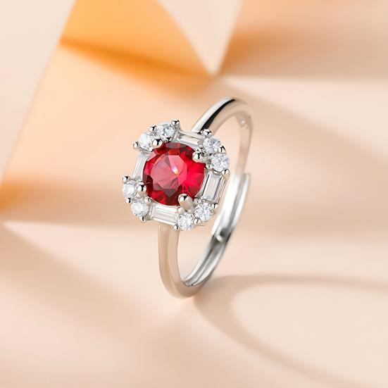 Комплект украшений в виде сердечек из красного циркония с ожерельем и серьгами из стразов, комплект колец, романтические аксессуары на день рождения, подарок на День святого Валентина