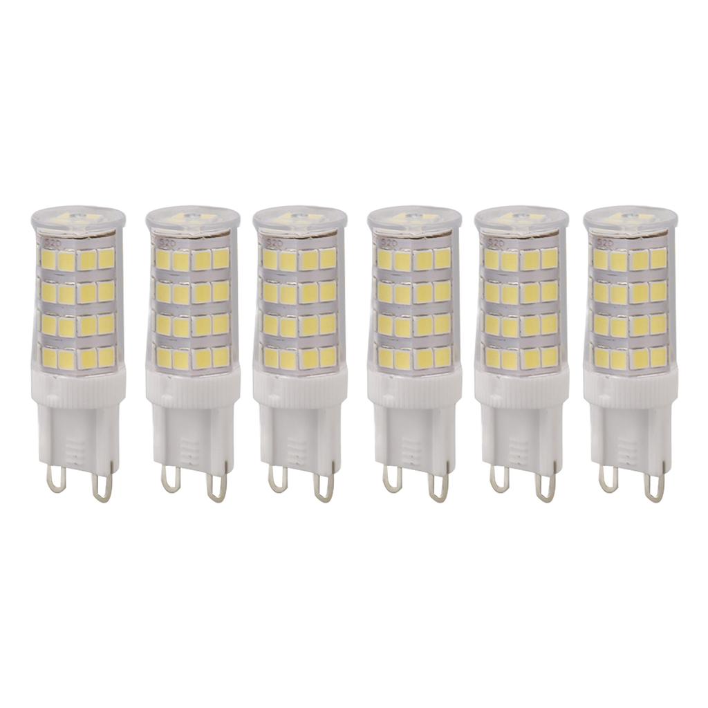 6PCS LED Corn Light Bulb 6000K 5W G9 Non Dimmable Decorative Ceiling Fan Corn Bulb for Home Garage