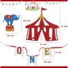 Circus Carnival Theme Cake Topper 1st Birthday Circus Theme Photo Booth Props Cake Smash Party Cake Decorations Supplies, Glitter