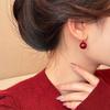 Новые Модные Простые Дизайнерские Красные Бусины Висячие Серьги Женские Персонализированные Трендовые Аксессуары для Праздничной Вечеринки Подарки