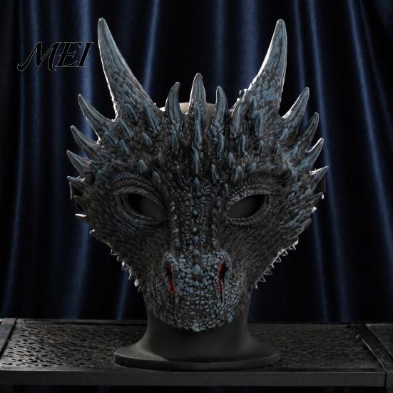 Breathable Cosplay Props for Adults Dragon Masque Adults, Halloween 3D Detailed Comic Exhibition Headgear Full Face Festival, Carnival Masquerade