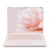 YHBIN Pink Laptop with N150 Than the N100 N95 Quieter Heat 2160x1440 16GB DDR4 Lightweight Fingerprint 6000mAh High Windows 11 Office Bluetooth WiFi 5