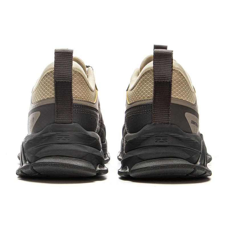 Li Ning Outdoor CF Tracing, Повседневные прогулочные V3 Нескользящие Устойчивые к истиранию Низкие туристические ботинки Мужские Хаки Серый AHTV017-2