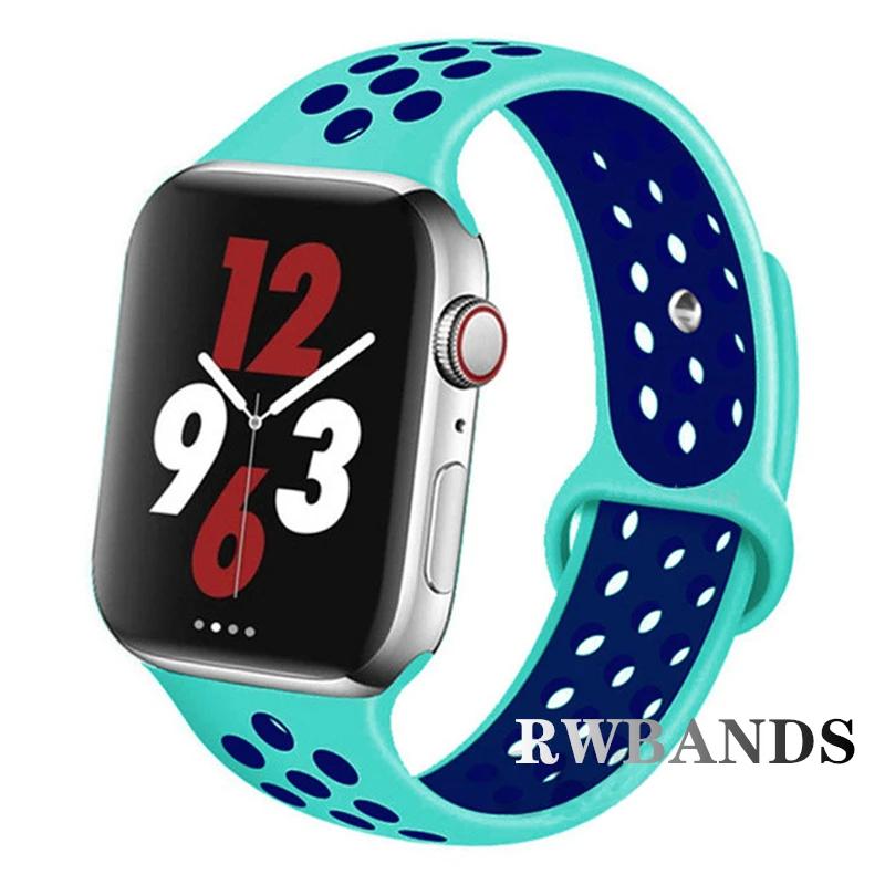 Спортивный ремешок для Apple Watch Band 46 мм 44 мм 40 мм 42-38-41 мм 45 мм Дышащий браслет iWatch Series 10 9 8 7 6 SE 5 3 Ultra 2 49 мм