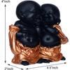 Handcrafted Resine Little Laughing Buddha Showpiece for Home and Office Decorative Showpiece - 11 Cm  (Polyresin, Black)