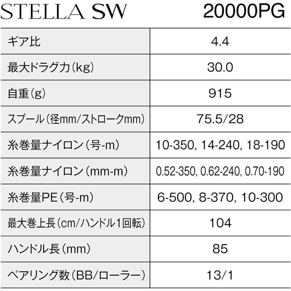 SHIMANO 25 Stella SW 20000PG Спиннинговая катушка