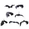 4 шт. Украшение-летучая мышь на Хэллоуин Страшное животное Подвесное украшение Для помещений и улицы Центральные украшения для вечеринки на Хэллоуин