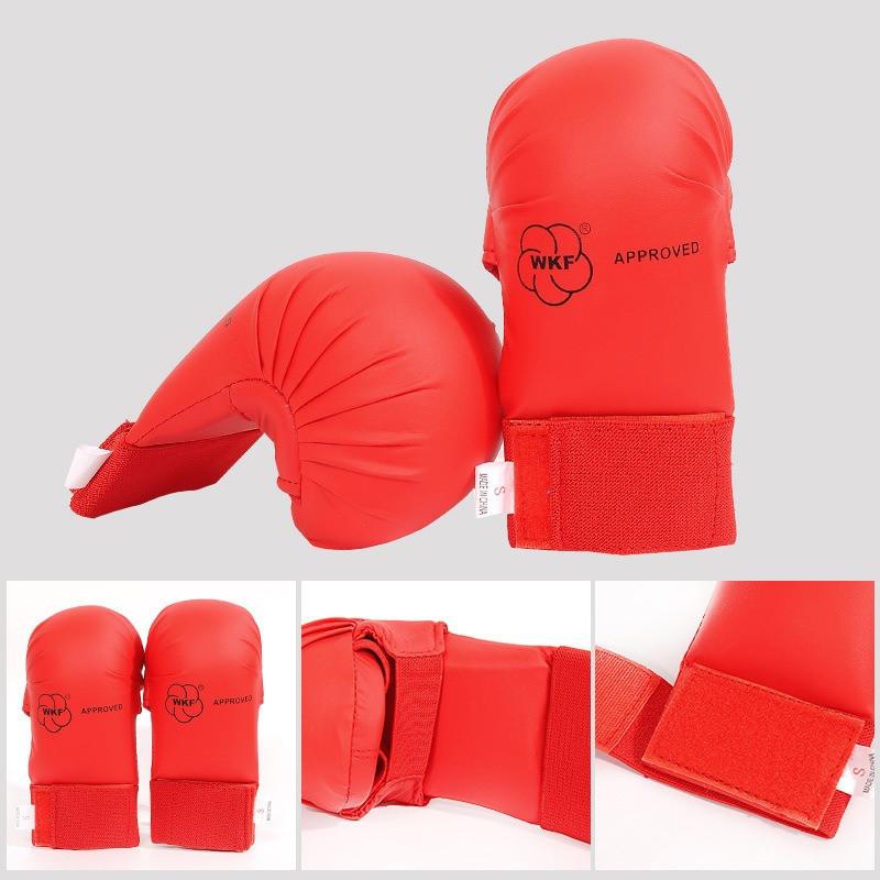 1pair Karate Glove PU Multi-Layer Composite Liner Sanda MMA Fighting Training Glove Hand Protection Glove Sports Protective Gear