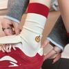Female Spring and Autumn Personality Pure Cotton Embroidery Collision Color Cartoon Cute Small Animal Tube Socks