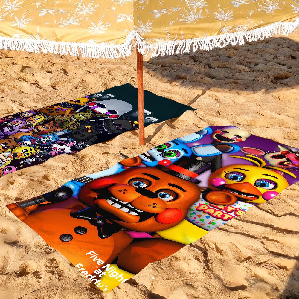 Игровое Полотенце F-Five N-Nights at F-Freddys Полотенце для Сушки Полотенце для Ванной Подходит для Легкого Плавания Кемпинга Йоги Пляжа На Улице