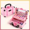 32PCS Kids Makeup Toys, Girls Real Makeup Kit, Washable Non-toxic Makeup Toy Set with Retro?Beauty Makeup Box, Including Eye Shadows,  Nail Polish