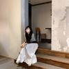 Casual Cotton Blend Long Skirt With Elastic Waist For Women Summer Travel And Office Wear