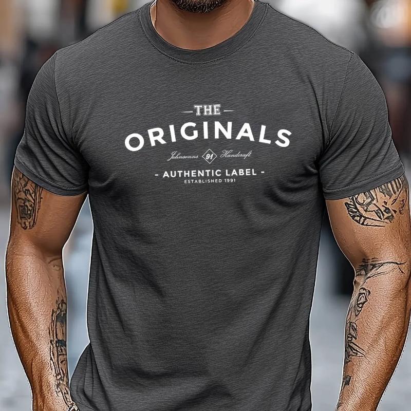 Unisexs casual pure cotton Tshirt The Originals letter printed short sleeved sports street wear cotton short sleeved round neck
