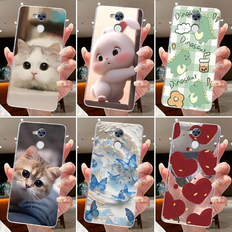 Чехол для Honor 6C Pro Чехол для Honor Play 6S Capa Чехлы для Honor V9 Play Прозрачный Силиконовый Мягкий ТПУ Чехол для Honor Play6S Милый Чехол с Кроликом Кошкой