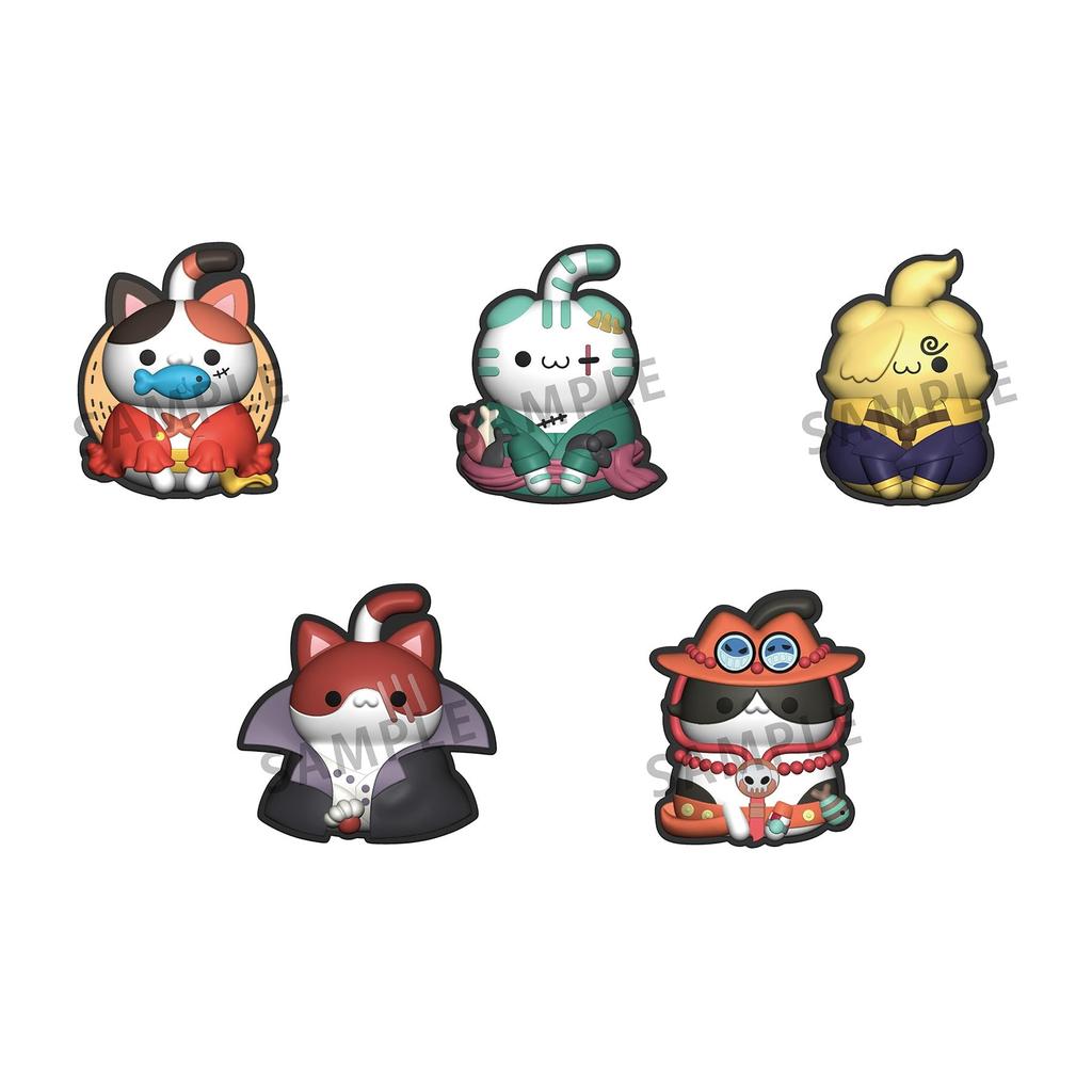 MEGA CAT PROJECT One Piece Nyampis Pickable Nyampis 35mm PVC Rubber Mascot with Rotating Clip Nyan! Nyan! (BOX) Approx. Semi-3D