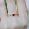 Niche Heart Ruby Ring Female Fashion Light Luxury Pair Advanced Sense Open Adjustable Index Finger Rings Tide Casual Everyday Dainty Minimalist Ring
