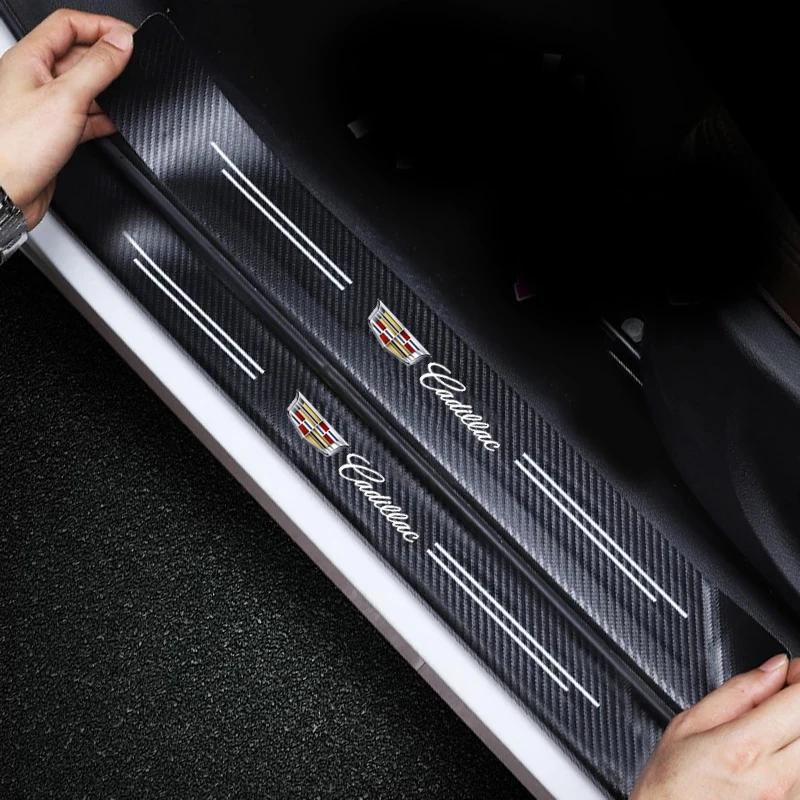 Carbon Fiber Car Stickers Car Door Trunk Protective Strip Decal for Cadillac CTS DTS STS XTS ATS BLS SLS Deville CT5 CT6 XT5 XT6