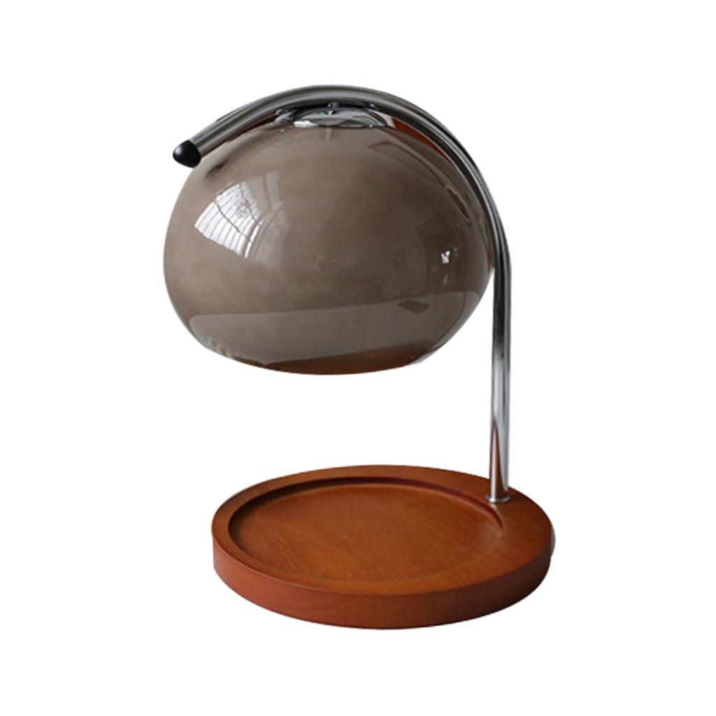 Арома лампа для плавления воска ретро деревянный поднос для хранения стеклянная лампа для подогрева свечей спальня прикроватная лампа