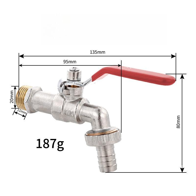 1PC Red handle 1/2 "" 3/4" "IBC Tank Metal Water Tap with S60 Coarse Thread 1-2 Way Adapter Ball Valve Garden Supplies Irrigati