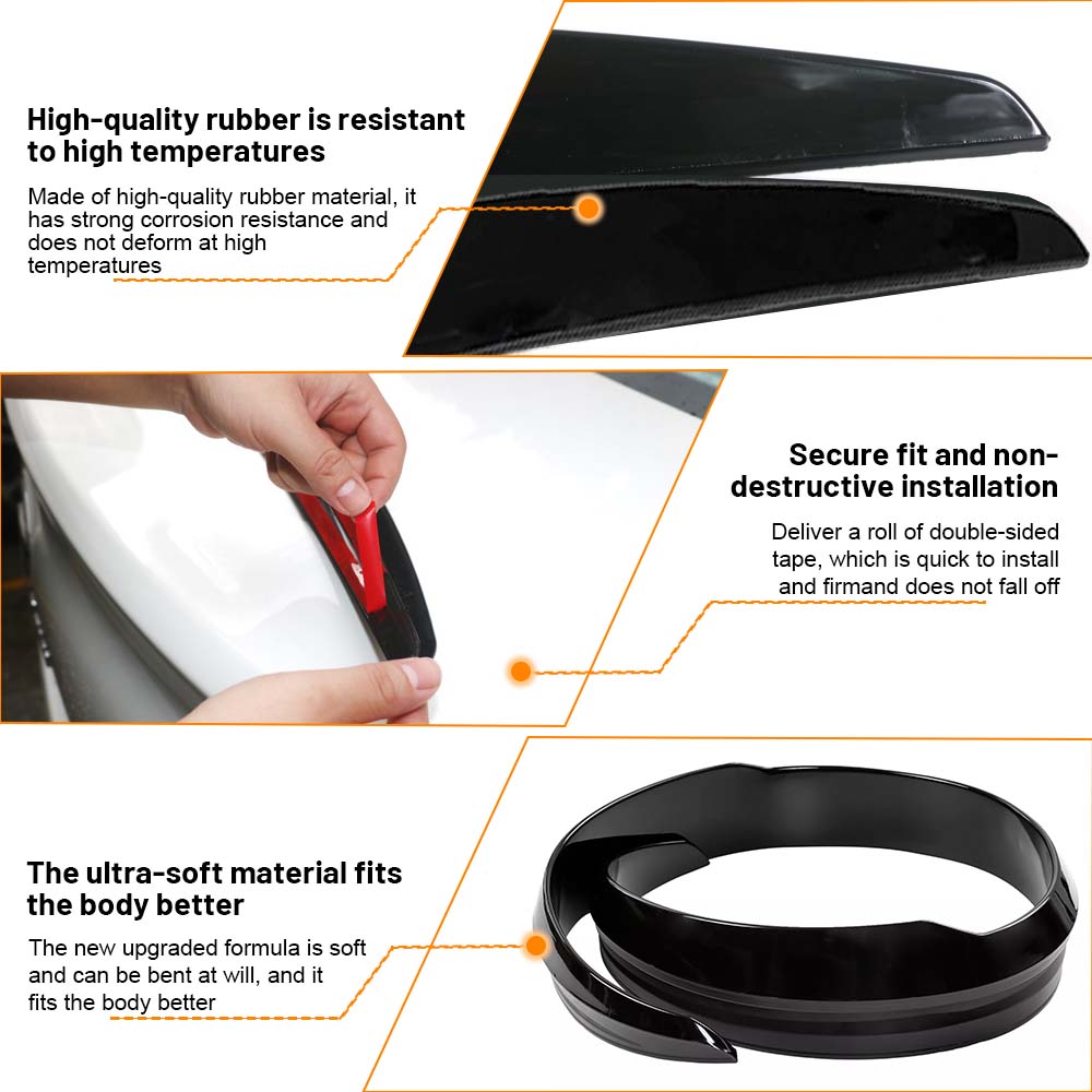 Задний спойлер багажника Увеличивает устойчивость при движении Снижает сопротивление ветра Универсальный для автомобилей Спойлер на крышку багажника Губа спойлера багажника