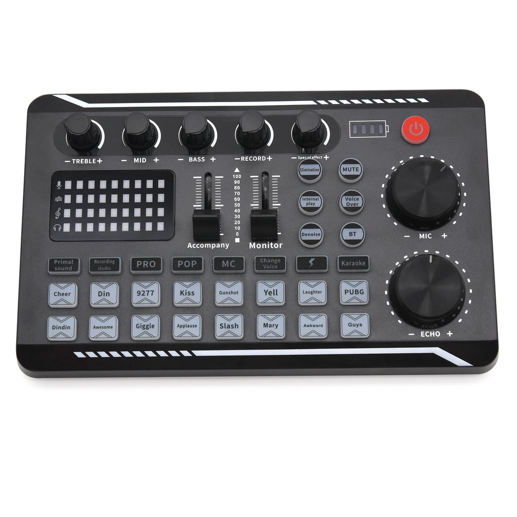 Звуковая карта F998 DJ Оборудование Микрофон Звуковая карта Консоль Студийный комплект звуковой карты Кабель Телефон Микшер Компьютер Прямой эфир Микшер голоса