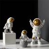 Moon Sculpture Decorative Astronaut Figurines Cosmonaut Statues Miniatures Gift Astronaut Model