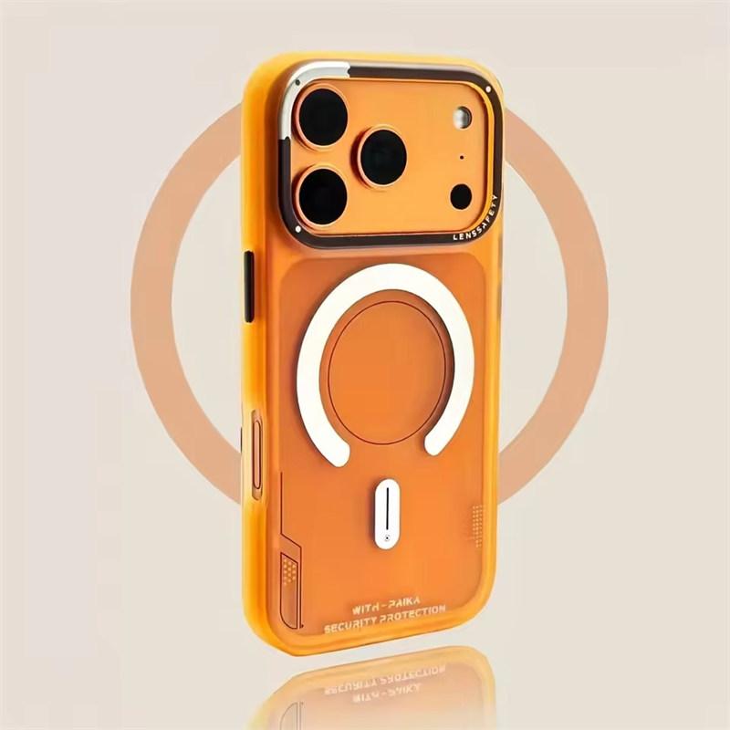 Роскошный Новый Магнитный Пескоструйный Полупрозрачный Чехол для IPhone 17 Air 16 15 14 13 Pro Max Защита Камеры Ударопрочный Чехол