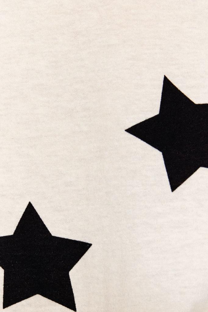 Women's Fashion Pink-Multicolored 100% Cotton Star Patterned T-shirt-Shorts Knitted Pajama Set