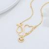 Custom Name Necklaces Stainless Steel Jewelry Personalized Gold Tone Stethoscope Pendant Women Nameplate Necklaces Doctor Giveaway GiftTrendy