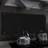 Day and Night - Day and Night Kitchen Splash Protection Black Tempered Glass 100x40 Cm