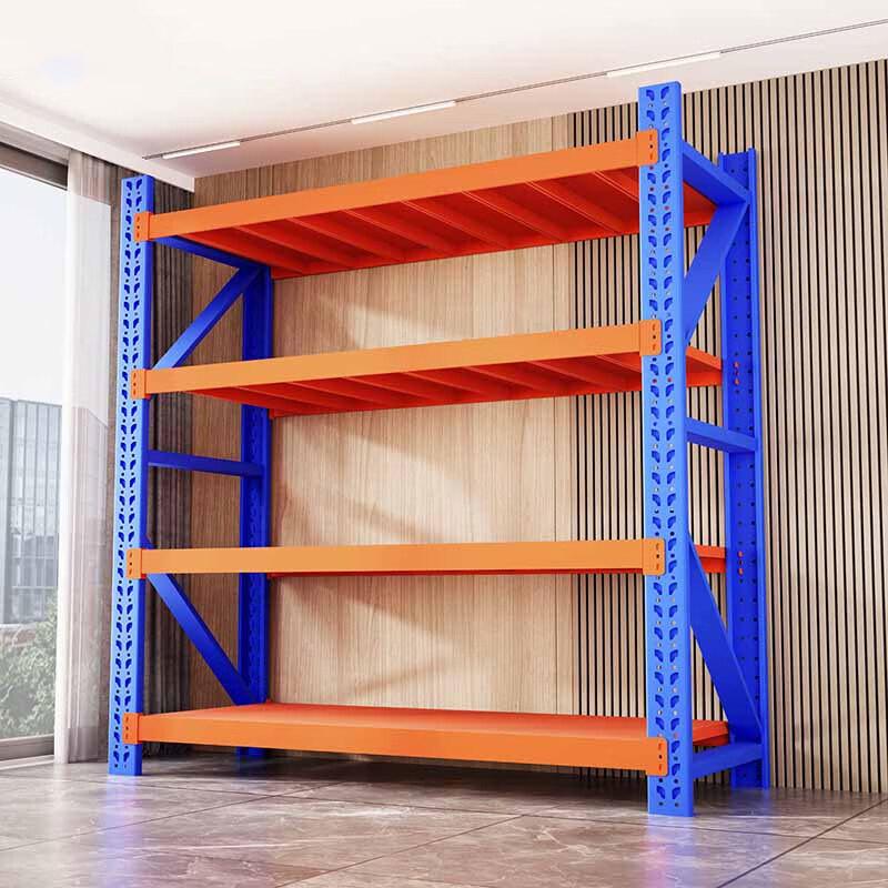 Zhixin Yuncai Blue-Orange 4-Tier Heavy-Duty Storage Rack