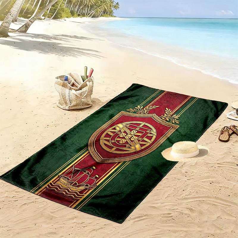 Royal Heraldry Ornate Symbols beach towel Outdoor camping Portable for travel quick-drying swim towel Outdoor pool towel swim Comfort beach towel