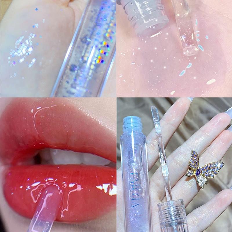 Lip Gloss Moisturizing Beep Lip Mirror Lip Glaze Waterproof White Pearl Fine Transparent Lip Gloss