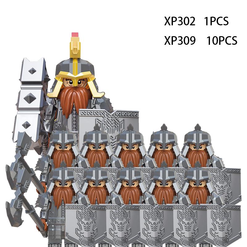 Medieval Elf Rohan Soldiers Guard Army Lotr Action Figures Mini Bricks Doll Assemble Building Blocks DIY Toys for Kid Gifts