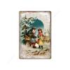 Vintage Metal Wall Sign, Christmas Ornament Decorative Sticker