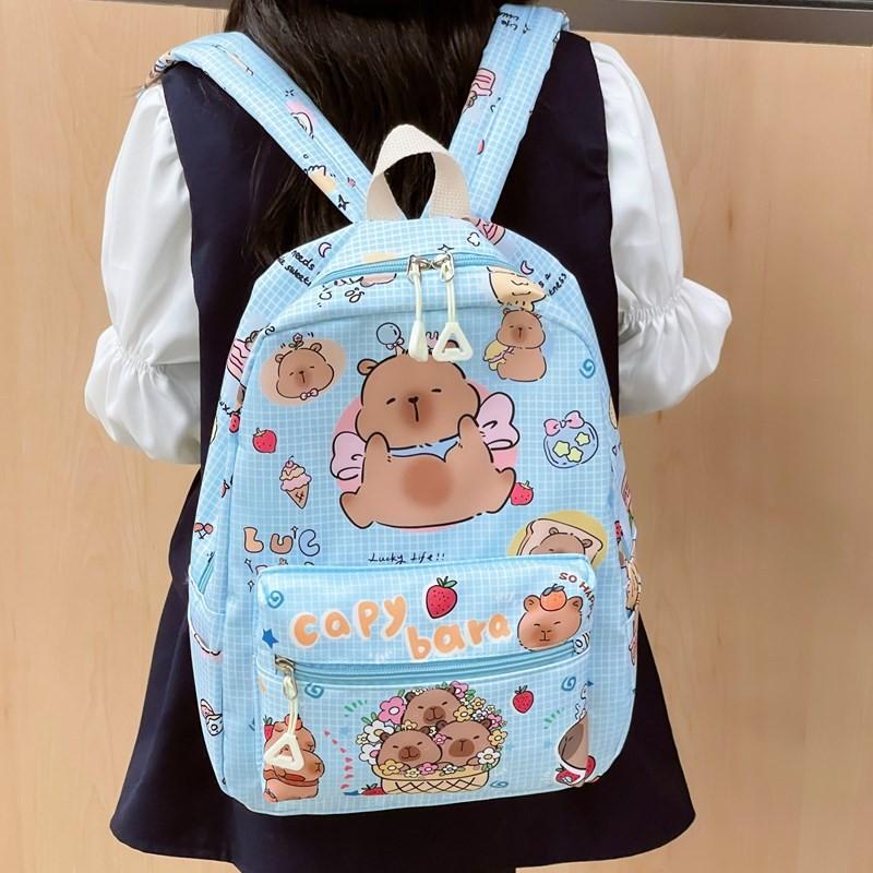 Adorable New Kids Backpack Colorful Cartoon Design Lightweight Nylon For School Travel