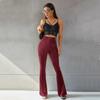 New Stylish Pants for Women High Waist Slim Fit Vintage Fashion Flare Pants Elastic  Trousers