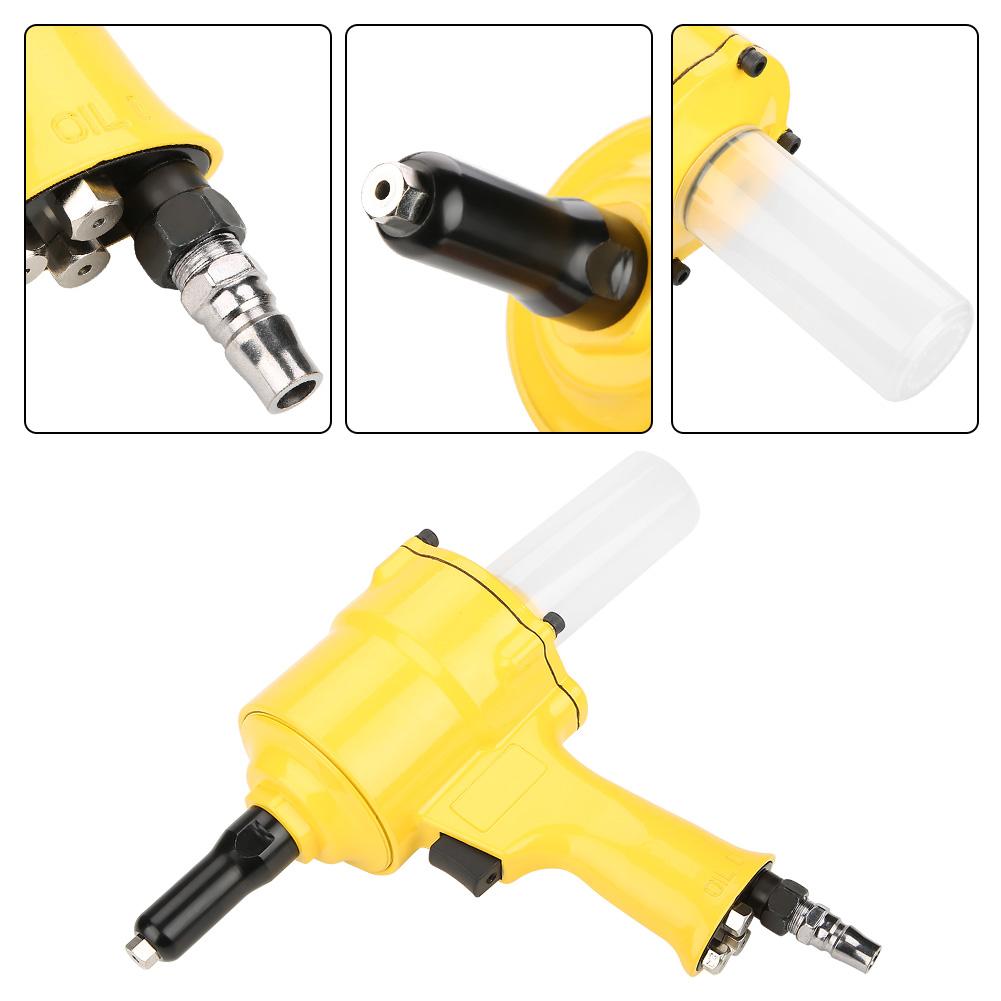KP-705P Pneumatic Riveter Pistol Grip Rivet Gun Air Powered Riveting Tool 2.4/3.2/4.0/4.8mm Air Riveter